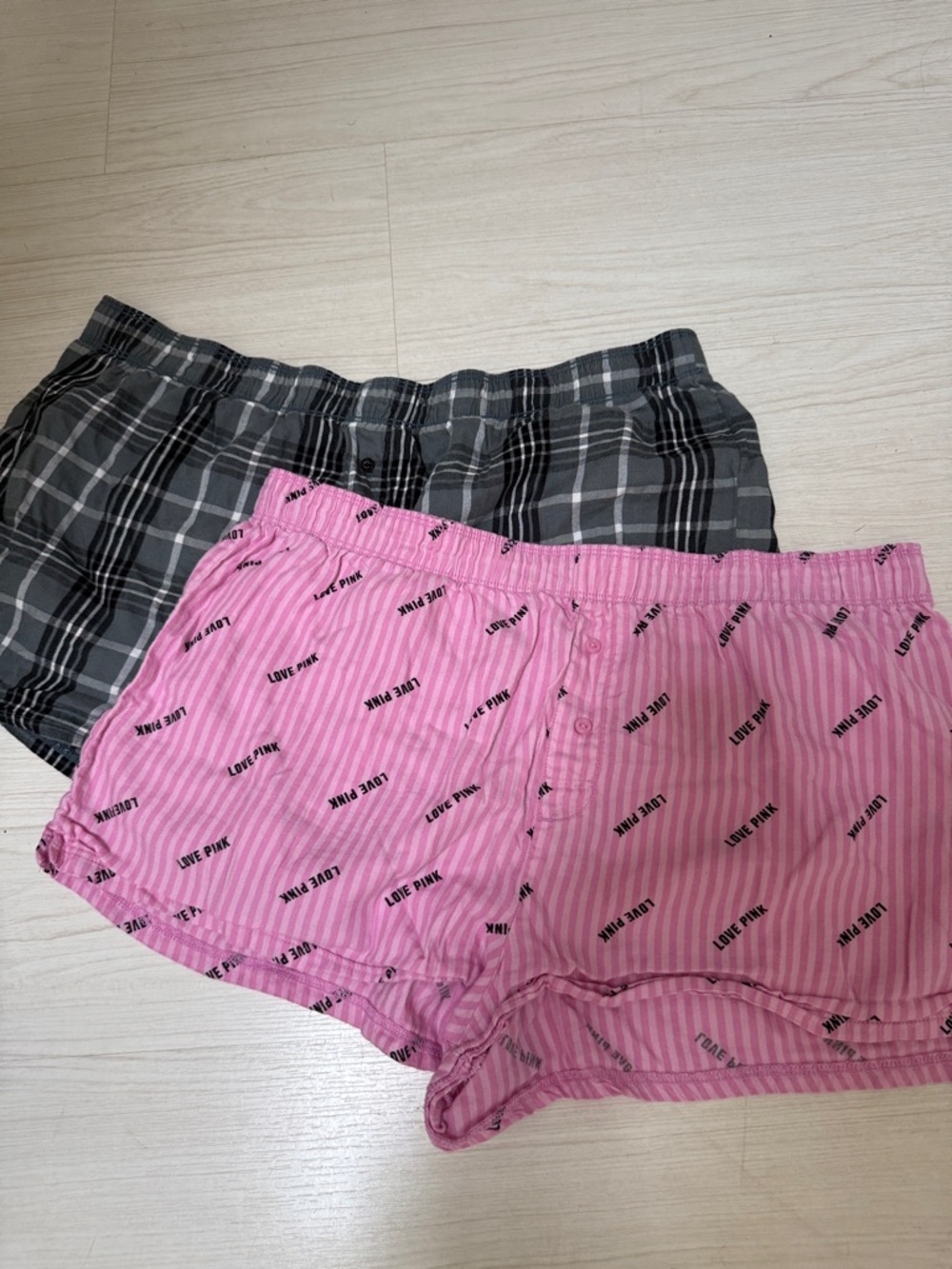 Victoria’s Secret Pink Bundle Of 2 Striped Lounge Boxers